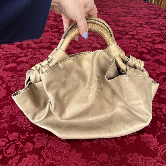 Loewe Gold Shimmer Leather Hobo Bag. EUC. - Picture 8 of 13